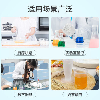 LABSHARK 塑料量筒PP塑料直型平稳耐高温带刻度实验室透明 普通量筒250mL 1个