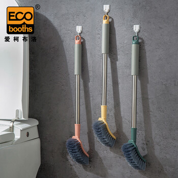 爱柯布洛 马桶刷 不锈钢马桶清洁刷洁厕刷子厕所洗手间用品52cm墨绿色 221354