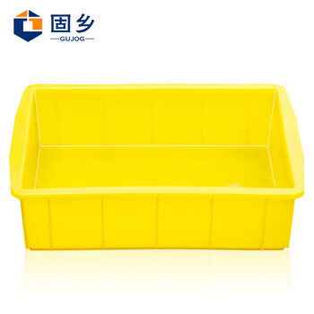 固乡塑料盒子长方形小方盒 物料盒 元件盒收纳盒工具盒零件盒 X4# 黄色 300*200*80mm