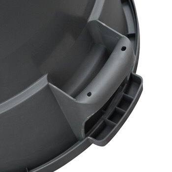 舒蔻（Supercloud）室内车间工业加厚圆形大号垃圾桶 餐厅酒店商用厨房塑料带盖户外环卫垃圾桶 120L带轮子