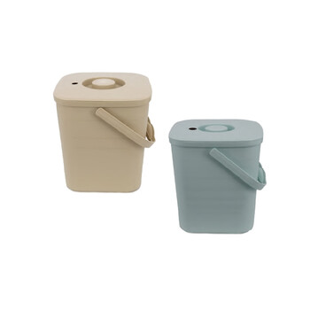 亿丽佳 带盖方形茶渣桶加厚塑料茶水桶茶叶垃圾桶废水桶7.8L 6件/组