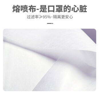 飞尔 韩版口罩 一次性立体防护口罩 柳叶型口罩 独立包装【粉色 1包】