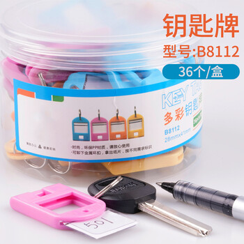 飞尔（FLYER）钥匙箱钥匙牌 安全器具铝合金收纳箱壁挂钥匙箱【B8112 钥匙牌彩色36个】