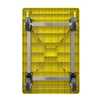 知旦ZD8189手推车黄色87*57cm工厂仓库货运推车搬运车承重600斤5寸轻音轮