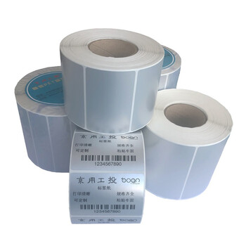 京用工投 哑银PET标签标贴打印纸不干胶面单电子称条码 40*30*800张 （单列）40轴JYBP4030800