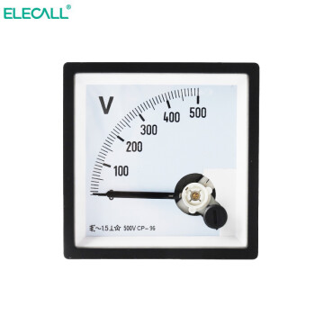 伊莱科(ELECALL)交流电压表 CP-96机械指针式电压表 电压表 20v 250v 300V 500V 黑白色 50V 7 