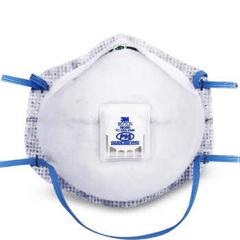 3M 8577CN防尘口罩带呼吸阀防有机蒸气防异味防尘防花粉P95级头带式口罩10只装DKH