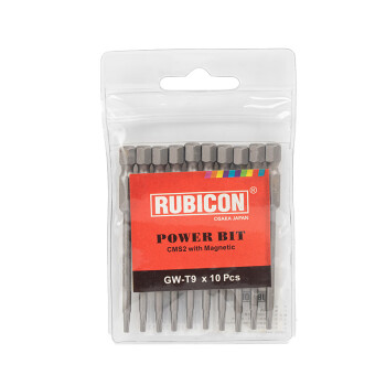 罗宾汉（RUBICON）工业星型风批嘴GW-T9 星型带孔电动螺丝起子头气动批咀T9x75mm十支