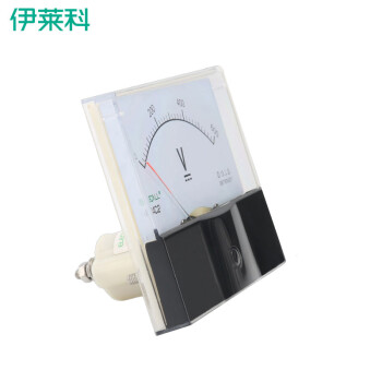 伊莱科(ELECALL)指针式直流电压表44C2 伏特表 机械表头1~600V 电表 需定制 白色 44C2/450V 7 