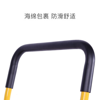 沛桥钢制手推车PQ-1645承重800斤90*60cm黄色5寸轻音轮