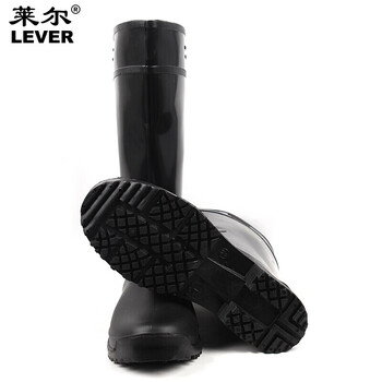 莱尔 SC-11-99 三防全黑耐酸碱水鞋 定做劳保中高筒防水防油防化水靴1双45码