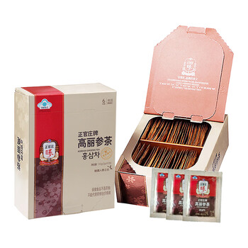 正官庄 人参 韩国原装进口 六年根红参 高丽参茶150g(3g*50袋) 免疫力 丰富皂苷 节日健康礼物滋补礼品补品