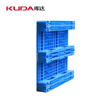 库达12510C网格川字置8根钢管塑料托盘仓库叉车塑胶卡板栈板垫仓板地堆物流仓储托盘1250x1000x150mm