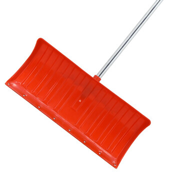 康丽雅 K-0267 升级款金属杆推雪铲 环卫除雪铲推雪板雪锹除雪工具 橘红色整套
