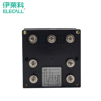 伊莱科(ELECALL)交流有功功率表 6L2-W 无功功率表 黑色 400KW/600/5A/380V 7 