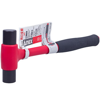 安力士牌（ANEX）进口迷你锤No.9006钳工锤 榔头 表带铁锤 胶锤 两头玄能无尖锤子(中) 235g