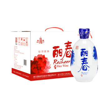 塔牌 牡丹丽春八年 半干型 绍兴黄酒 375ml*6瓶 整箱装 特型酒礼盒装 