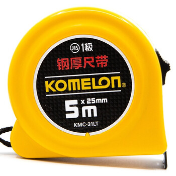 科美龙 KOMELON 卷尺进口高精度加厚刚厚尺带双面刻度5米x19mm木工测量卷尺KMC-31LT 其他 现货