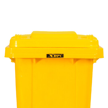 兰诗（LAUTEE）XD-9326 黄色医院诊所卫生院用垃圾桶 医院废弃物大号垃圾桶120升普通款