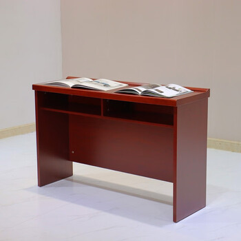 京顿JINGDUN双人会议桌长条桌培训桌油漆实木贴皮会议桌椅组合学习桌课桌 1.4米含两椅