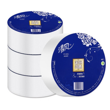 清风（(Breeze)）BJ00AB 清风3层180米大卷纸 (120mm×91mm/节×180米/卷)×12卷/箱