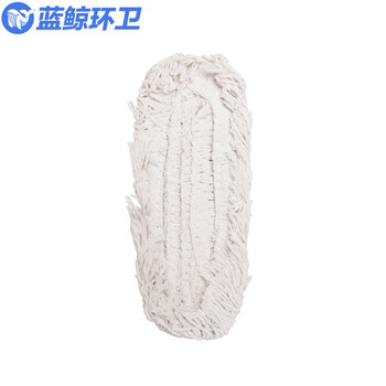 蓝鲸环卫 整套90cm蓝色绑带 企业平板拖把大号尘推排拖棉线拖布工厂酒店长地拖 LJHW-9054