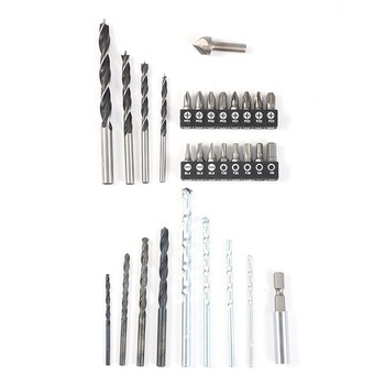 牧田（MAKITA）批头麻花钻头木工钻头冲击钻头多功能电钻钻头组套工具 NZ30件套D-53702