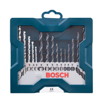 博世（BOSCH）15支钻头混合套装 -蓝色版