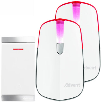 海得曼（advent）门铃不用电池自发电无线门铃家用呼叫器P2-710R-T 一拖二组合