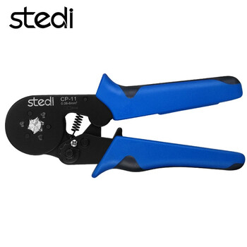 司特力 stedi管型端子压线钳针型圆形预绝缘端子压接钳0.08-6欧式自调压接钳CP-11六边形压线钳