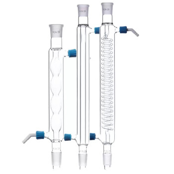 化科 直形冷凝器 球形冷凝管  可拆式小嘴 实验室蛇形冷凝管  球形300mm/24*24，5只起订 