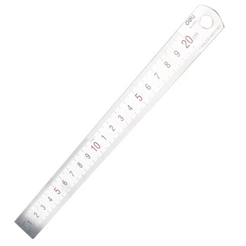 得力(deli)20cm不锈钢直尺 8462