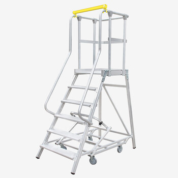 亚迈狮 铝合金仓库登高车 超市理货梯 平台登高梯 7步梯  可移动 FP系列 