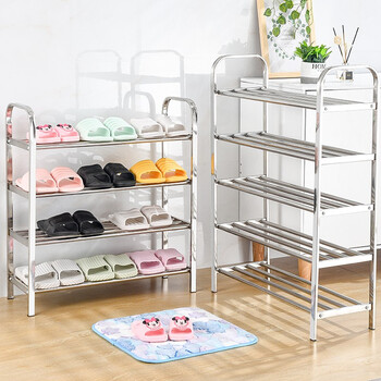 穆运 不锈钢鞋架五层加厚置物架5层简易组合收纳架 五层1000*230*850mm