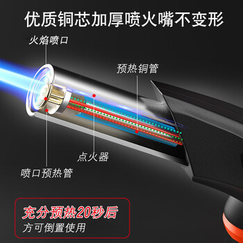 尼奥动力 喷火枪 自动点火器 气罐喷火枪 便携式气罐烧烤工具 喷火器高温焊枪烧猪毛喷枪 WS509C
