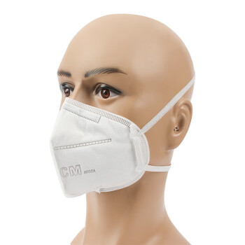 朝美口罩 KN95口罩独立装白色【头戴式】防尘防飞沫工业粉尘PM2.5 折叠式6002A-1
