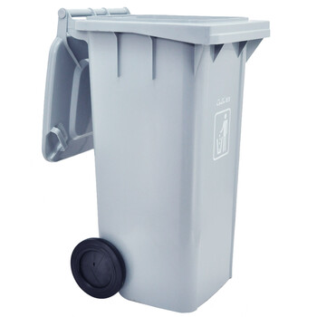 超宝（CHAOBAO）B-004 环卫酒店物业大号带盖垃圾桶 240L灰色