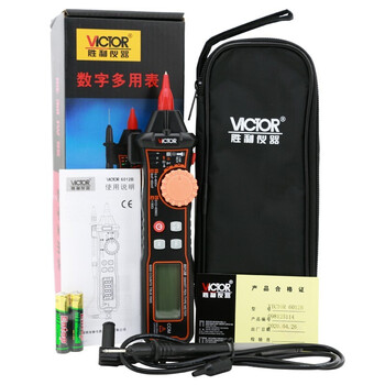 胜利仪器（VICTOR）笔式万用表数字高精度防烧电表全自动维修电工万能表逻辑电笔 VC6012B 标配现货