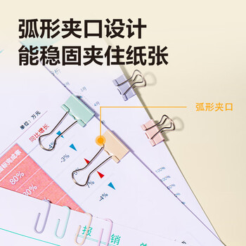 得力（deli）【超级爆款】三合一长尾夹组合套装（15mm票夹+19mm票夹+29mm回形针）夹子 78556