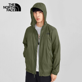 thenorthface北面夹克男户外舒适防风休闲风衣外套4nee7d6绿色xl