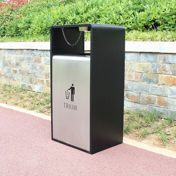 迪恩斯（DEANS）户外售楼部庭院不锈钢垃圾桶大号公共场所室外果皮箱公园小区别墅商用垃圾箱不锈钢喷塑