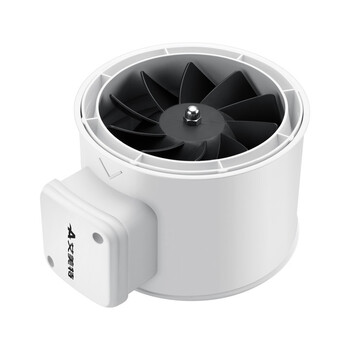 艾美特4寸管道风机开孔100*100mm排气扇斜流增压油烟蒸汽排风扇商用级大风量强力换气扇抽风机DPT10-20A