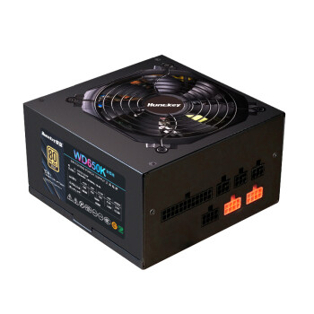 航嘉（Huntkey）WD650K全模组 金牌650W电源（80PLUS金牌/单路50A/全电压/LLC+SR+DC-DC/智能温控）