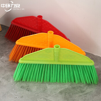 中环力安 红色替换头 塑料地板软毛扫帚头室外粗丝学校环卫户外扫把头