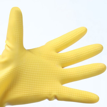 恒立109乳胶手套 L大码 5双 加厚耐酸碱洗碗洗衣橡胶防水工业牛筋胶皮手套