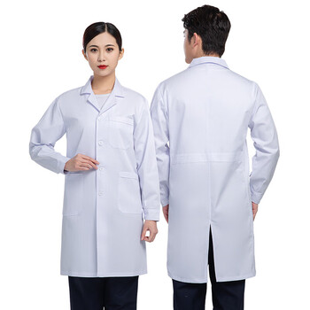 星工（XINGGONG） 长袖白大褂 学生实验室卫生工作服劳保服定制 XG-DG7 XL码170-175