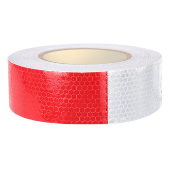 朋力安 汽车反光贴 货车年检反光贴条反光车贴 强力反光贴红白夜光反光条货车警示贴高强反光5cm*30cm 120贴