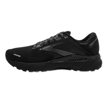 布鲁克斯（BROOKS）Adrenaline GTS 22男士轻便缓震马拉松跑步鞋稳定支撑运动鞋 黑色/020 标准42/US8.5