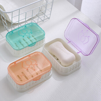 兰诗（LAUTEE）PA1009 带盖塑料肥皂盒 10个/包