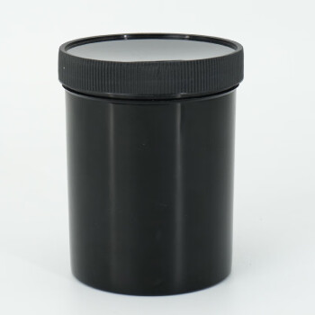 海斯迪克 加厚塑料瓶广口油墨罐 大口直立桶 密封罐 1000ML黑色（5个起售）